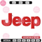 Jeep car logo text embroidery design, Embroidered shirt, Car Embroidery, Car design, Logo design, digital download.jpg