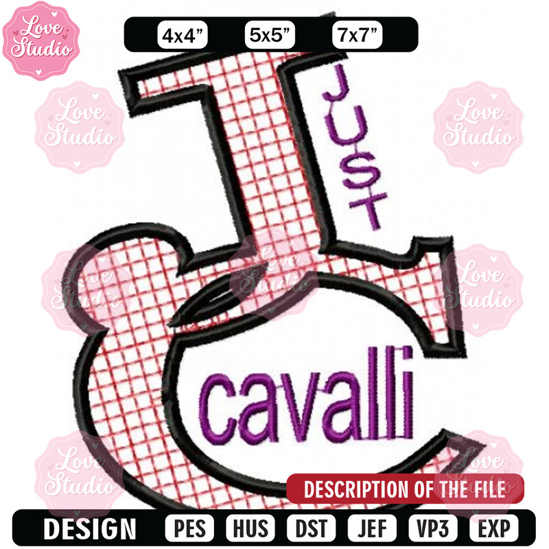 Just cavalli embroidery design, Embroidery design, Sale design, Embroidered shirt, Logo Embroidered, digital download.jpg