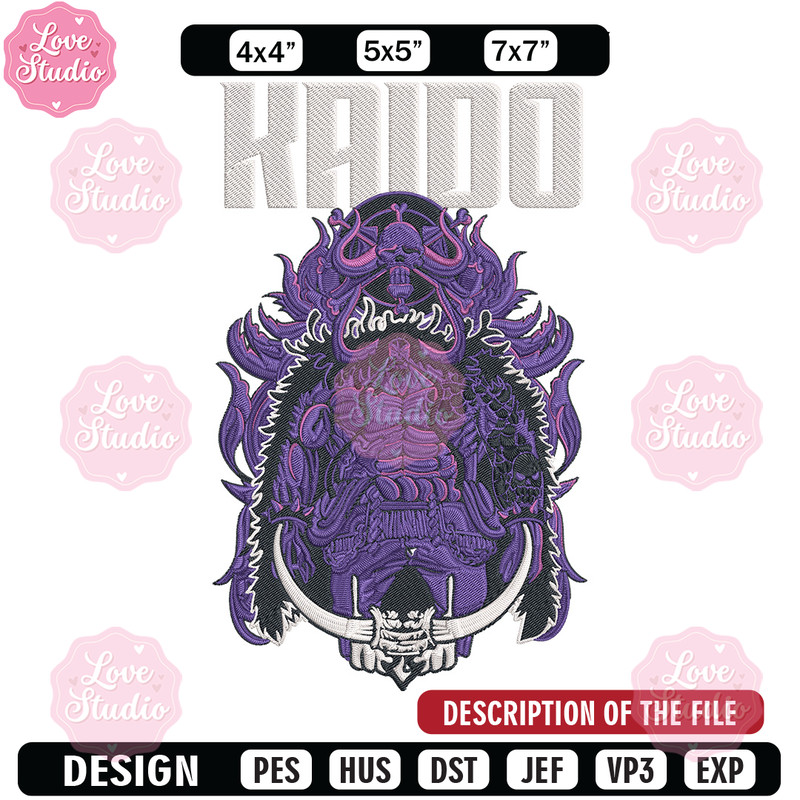 Kaido poster Embroidery Design,One piece Embroidery, Embroidery File, Anime Embroidery, Anime shirt, Digital download.jpg