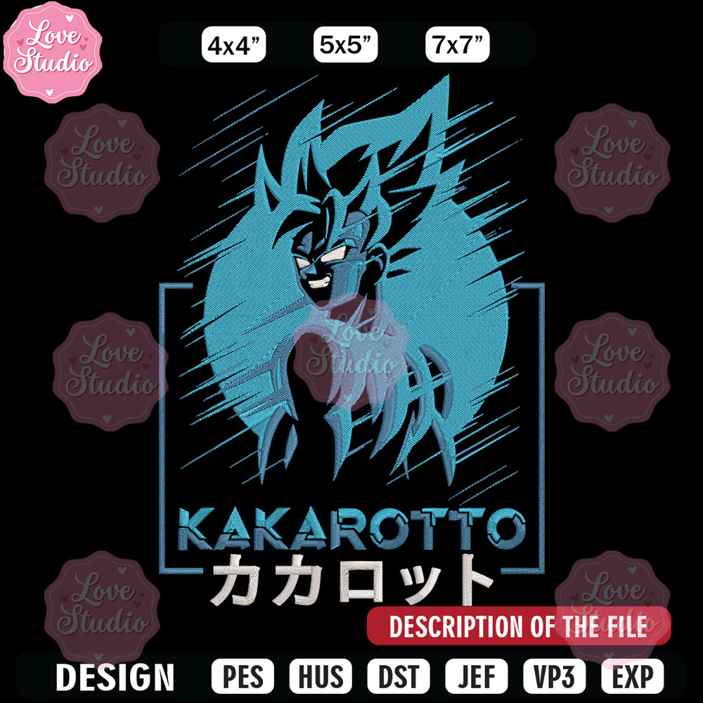 Kakarotto Embroidery Design, Dragonball Embroidery, Embroidery File, Anime Embroidery, Anime shirt, Digital download.jpg