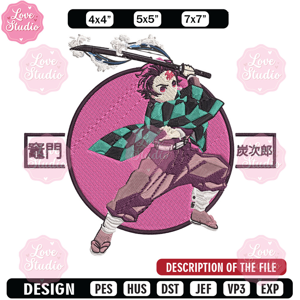 Kamado Tanjiro Embroidery Design, Demon slayer Embroidery,Embroidery File, Anime Embroidery,Anime shirt,Digital download.jpg