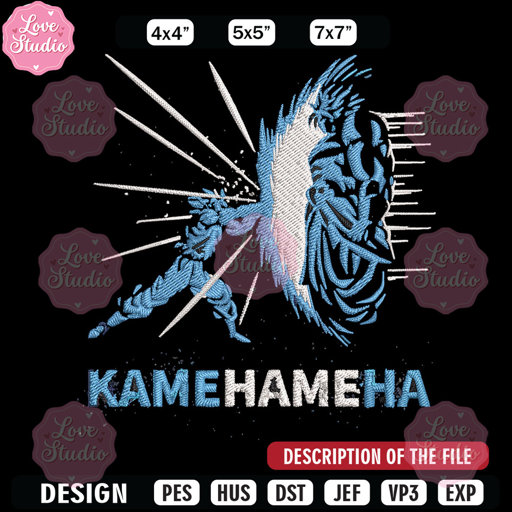 Kamehameha Embroidery Design, Dragonball Embroidery, Embroidery File, Anime Embroidery, Anime shirt, Digital download.jpg