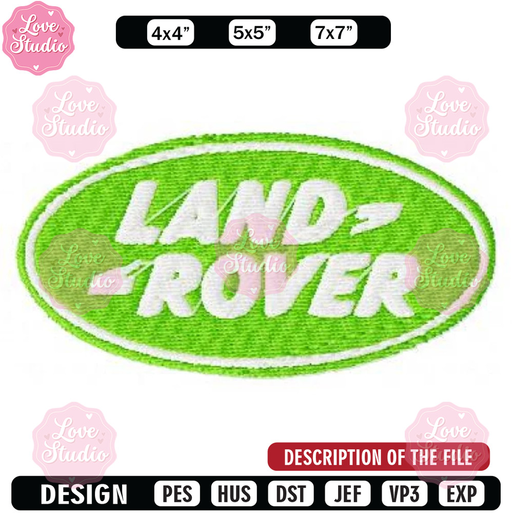 Land rover car logo embroidery design, Embroidered shirt, Car Embroidery, Car design, Logo design, digital download.jpg