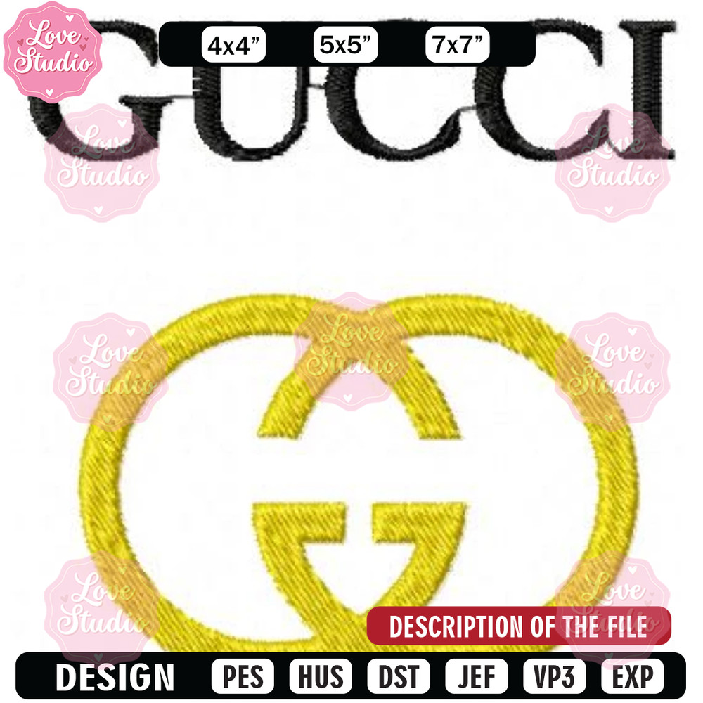 Logo gucci embroidery design, Brand design, Embroidered shirt, Brand shirt, Brand Embroidery, digital download.jpg