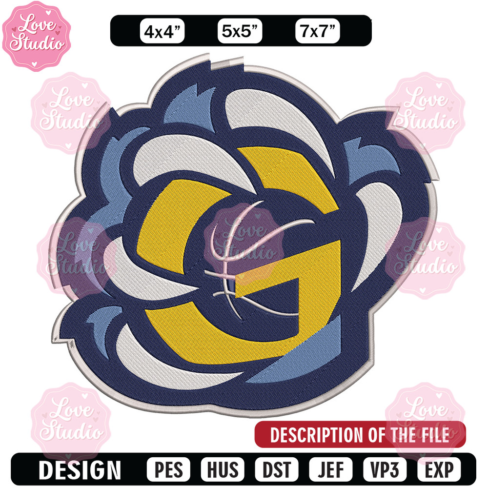Memphis Grizzlies design embroidery design, NBA embroidery, Sport embroidery, Embroidery design,Logo sport embroidery.jpg