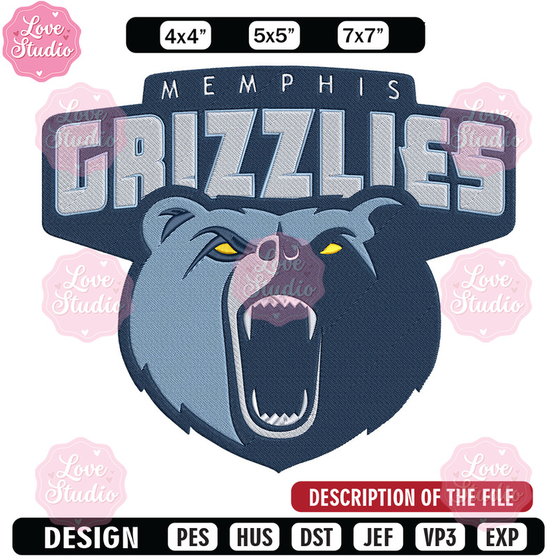 Memphis Grizzlies logo embroidery design, NBA embroidery, Sport embroidery,Embroidery design,Logo sport embroidery 1.jpg