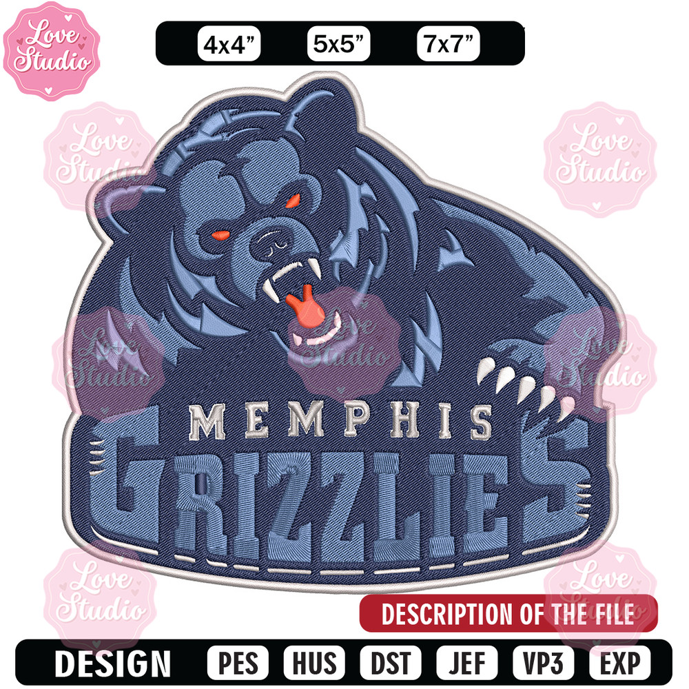 Memphis Grizzlies logo embroidery design,NBA embroidery, Sport embroidery,Embroidery design, Logo sport embroidery.jpg