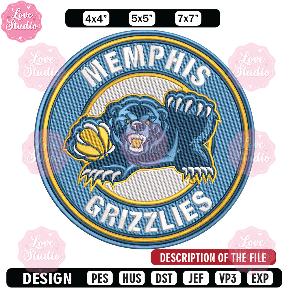 Memphis Grizzlies logo embroidery design,NBA embroidery,Sport embroidery,Embroidery design, Logo sport embroidery.jpg