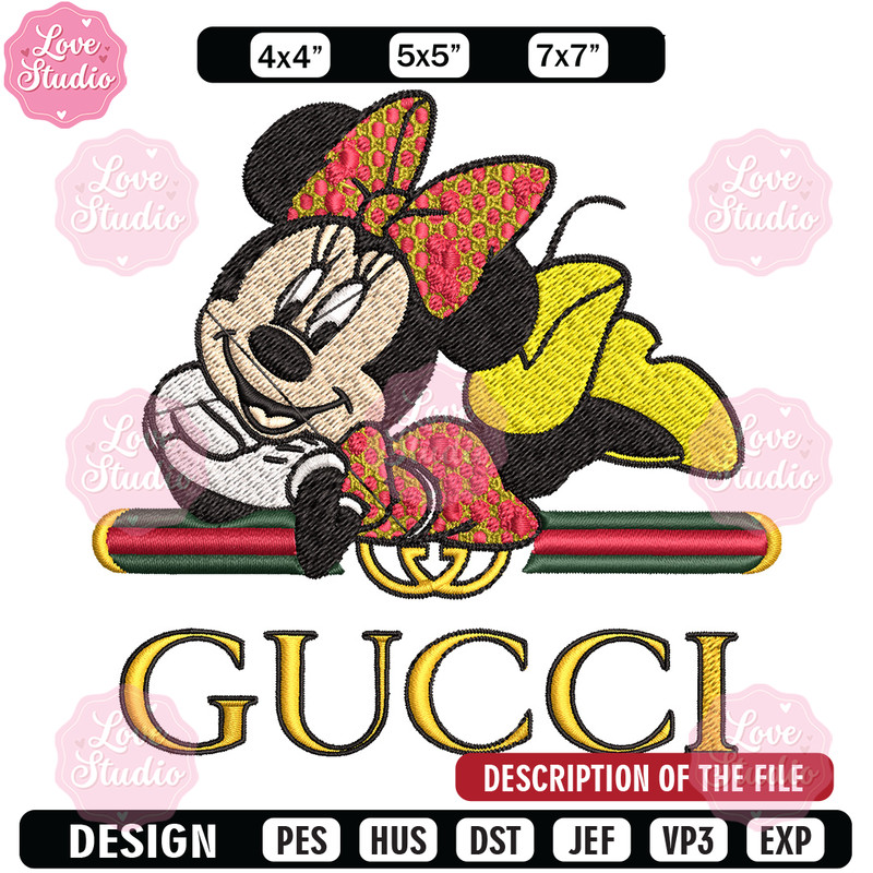 Minnie smile Embroidery Design, Gucci Embroidery, Brand Embroidery, Logo shirt, Embroidery File, Digital download.jpg