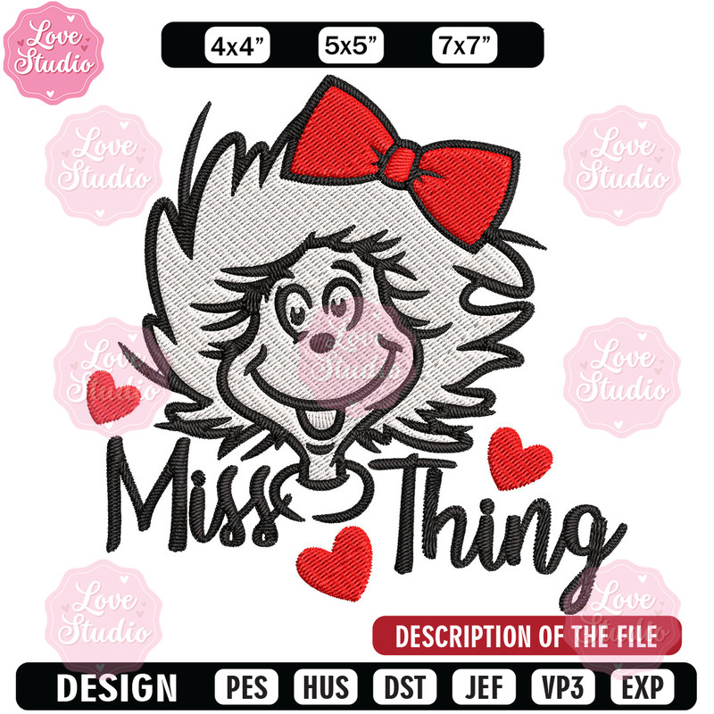 Miss Thing Dr Seuss Embroidery Design, Dr Seuss Embroidery, Embroidery File, Embroidery design, Digital download.jpg