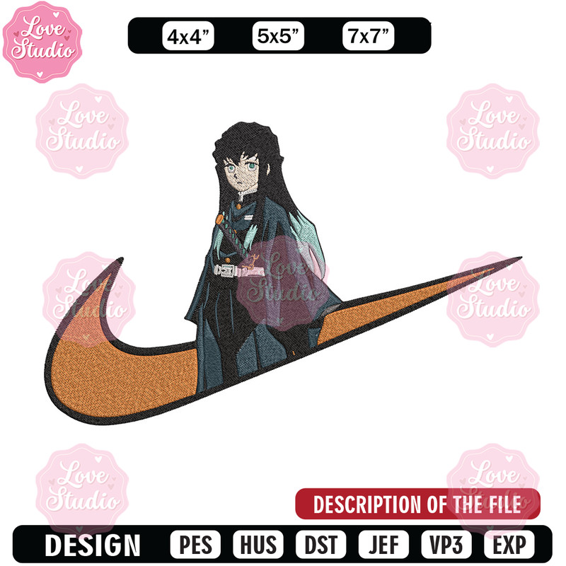 Muichirou Embroidery Design, Demon slayer Embroidery, Embroidery File, Nike Embroidery, Anime shirt, Digital download.jpg