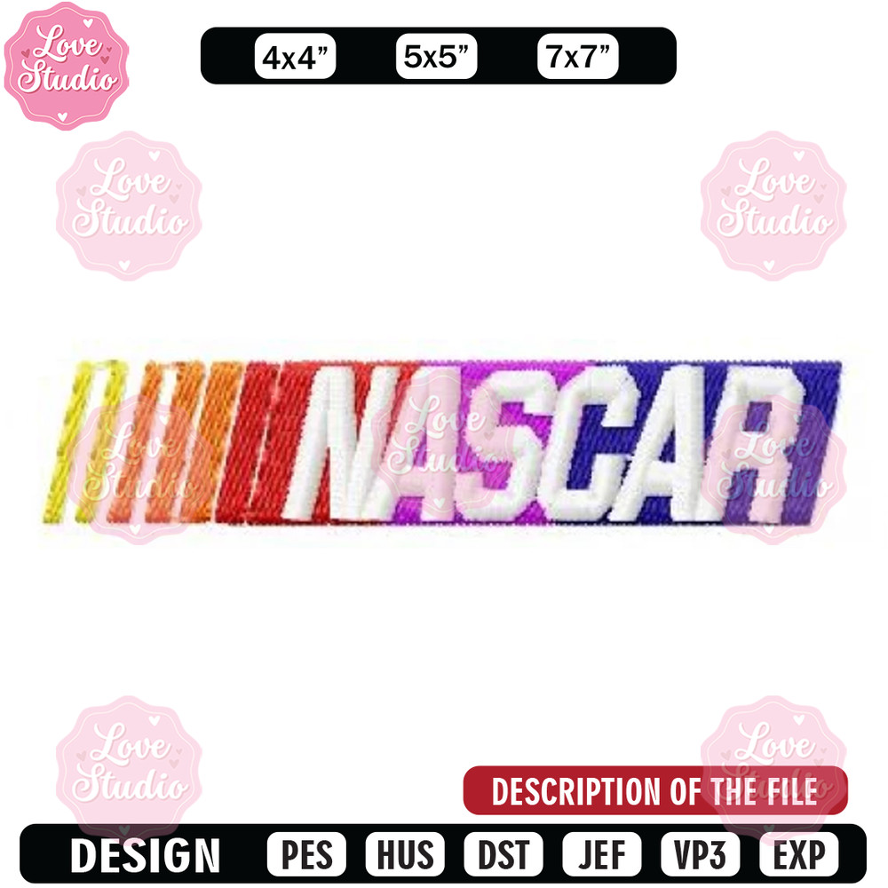 Nasscar logo embroidery design, Embroidered shirt, Car Embroidery, Car design, Logo design, digital download.jpg