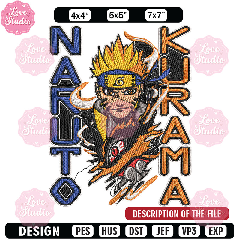 Naruto Poster Embroidery Design, Naruto Embroidery, Embroidery File, Anime Embroidery, Anime shirt,Digital download.jpg