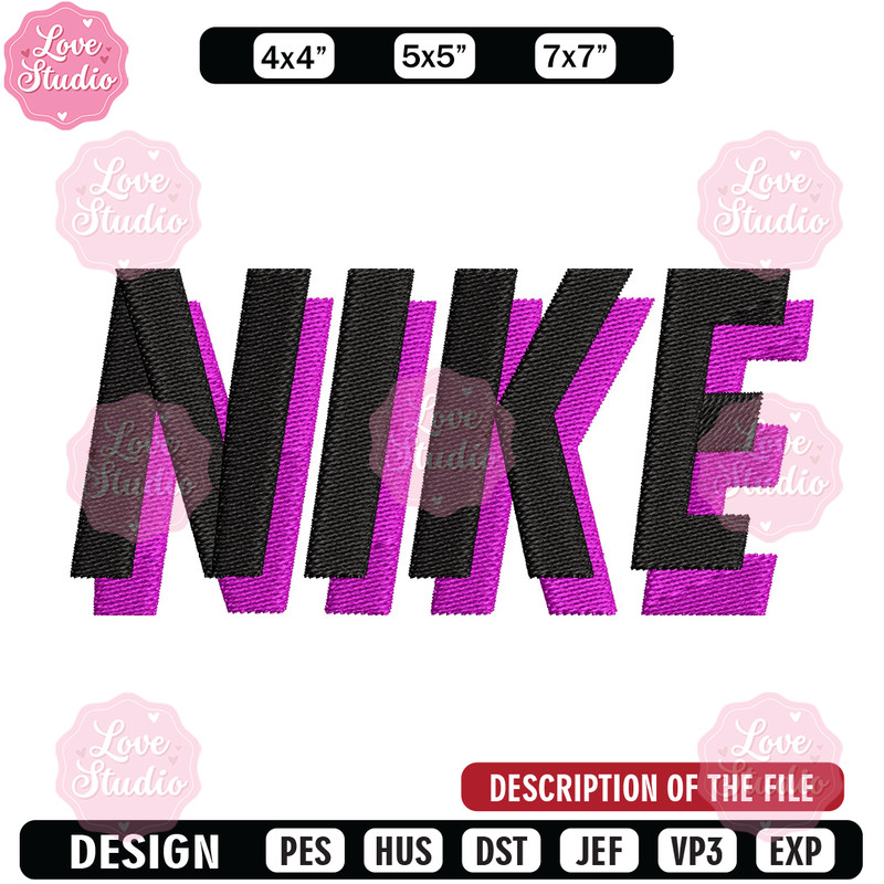 Nike black pink embroidery design, Nike embroidery, Nike design,Embroidery file,Embroidery shirt,Digital download.jpg