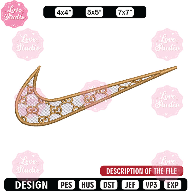 Nike brown embroidery design, Nike embroidery, Nike design, Embroidery shirt, Embroidery file, Digital download.jpg