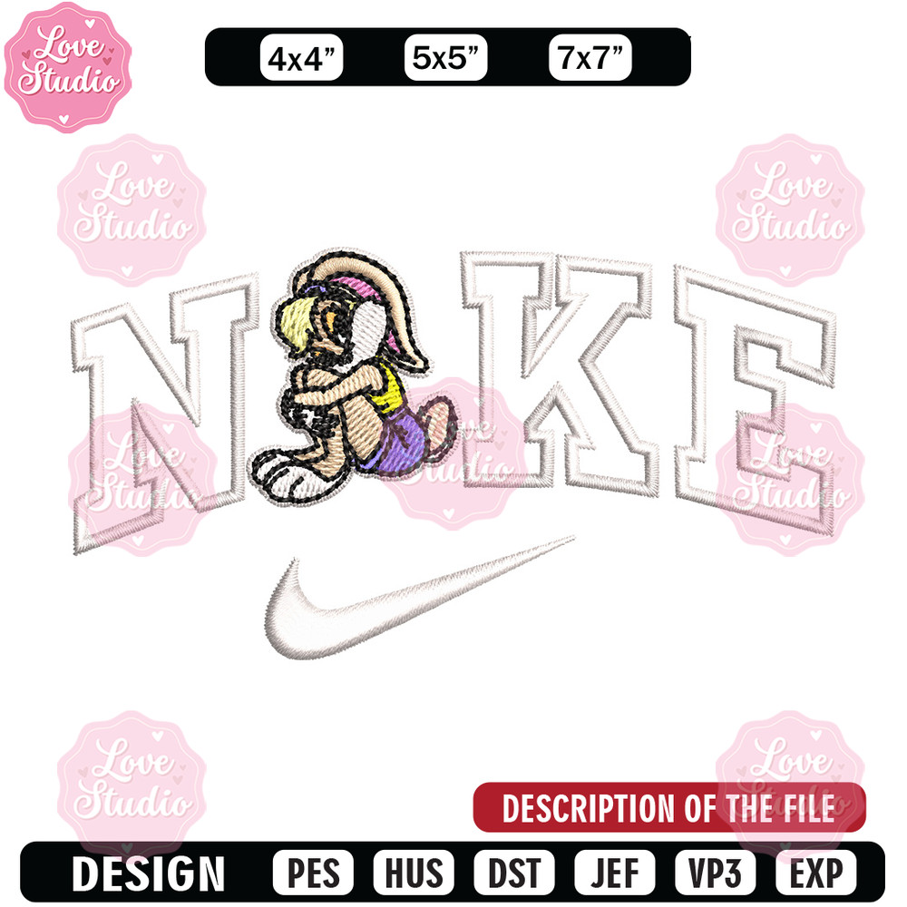 Nike bunny cartoon Embroidery Design, Cartoon Embroidery, Nike Embroidery, Embroidery File, Logo shirt, Digital download.jpg