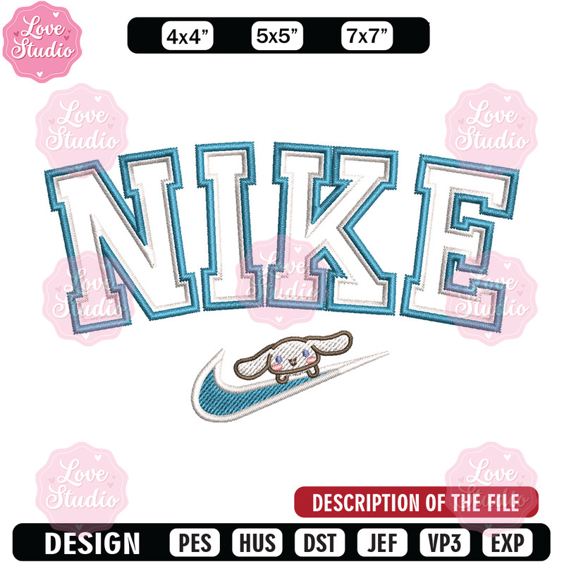 Nike bunny cute embroidery design, Bunny embroidery, Nike design,Embroidery shirt, Embroidery file, Digital download.jpg