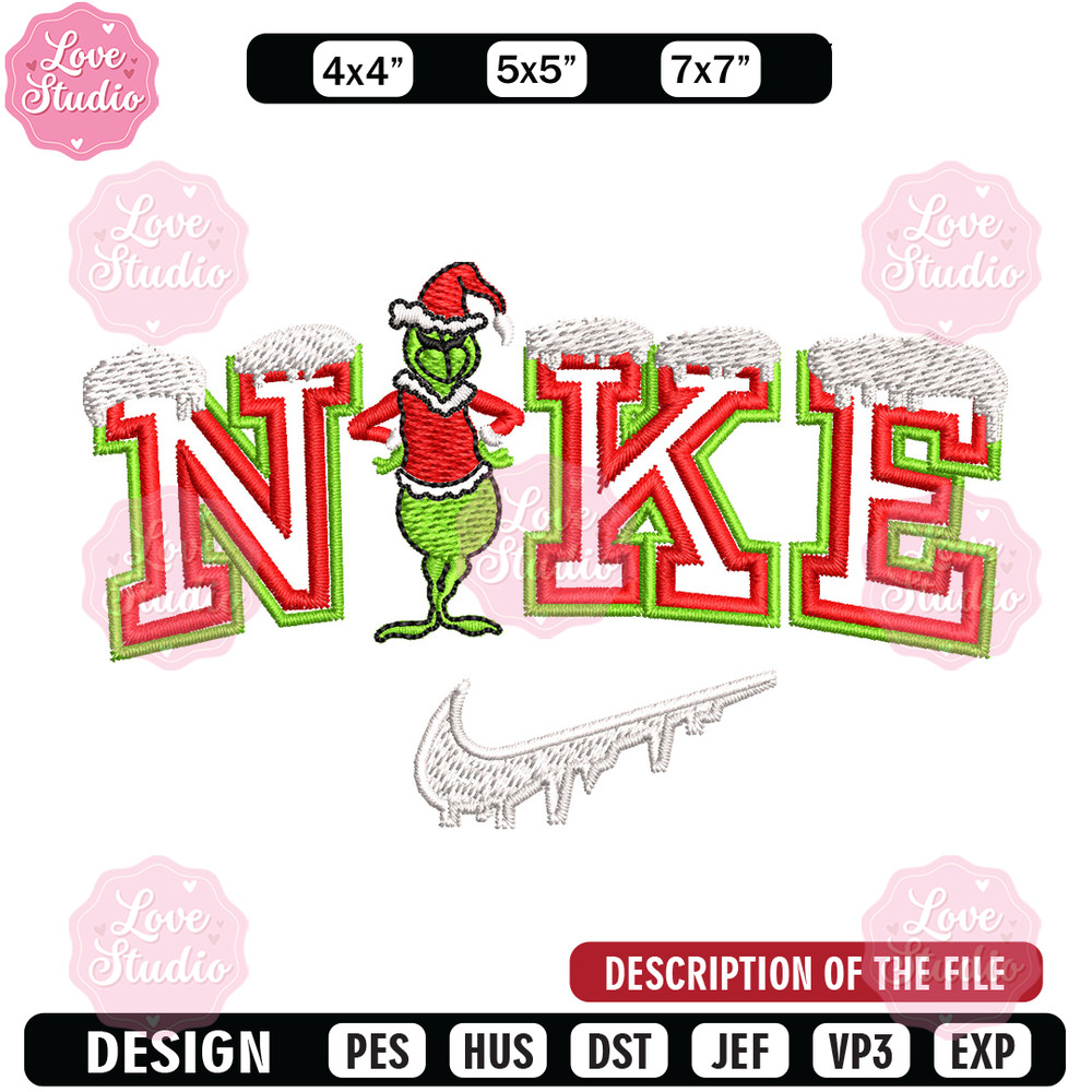 Nike chrismas embroidery design, Chrismas embroidery, Nike design, Embroidery shirt, Embroidery file, Digital download.jpg