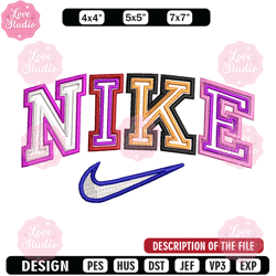 nike color embroidery design, nike embroidery, nike design, embroidery shirt, embroidery file,digital download