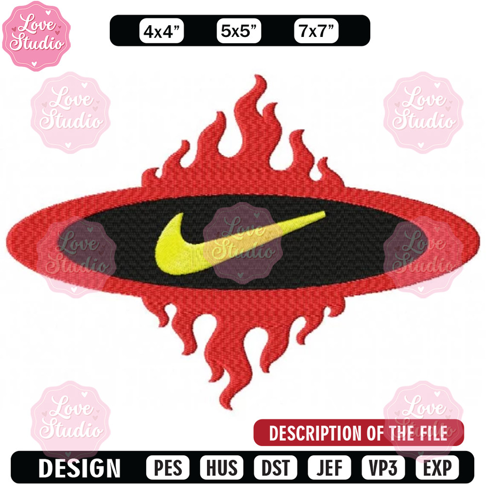 Nike fire logo embroidery design, Embroidery design, Nike design, Embroidered shirt, Logo Embroidered, digital download.jpg