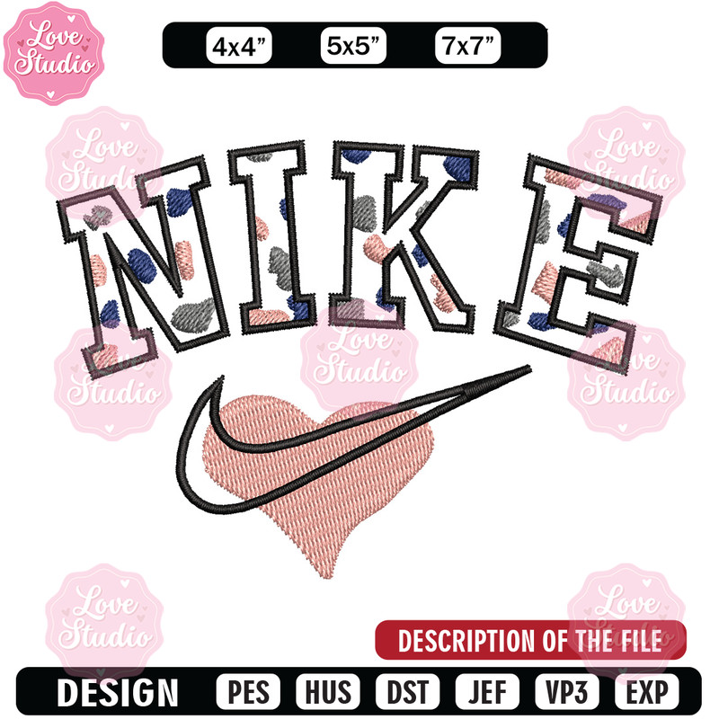 Nike heart embroidery design, Nike embroidery, Nike design, Embroidery shirt, Embroidery file,Digital download.jpg