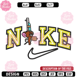 nike jerry embroidery design, tom jerry embroidery, nike design, embroidery shirt, embroidery file,digital download