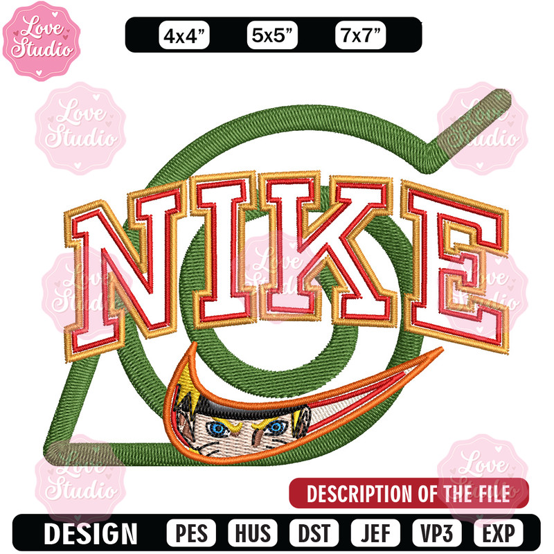Nike konoha logo embroidery design, Naruto embroidery, Nike design,Embroidery shirt, Embroidery file, Digital download.jpg