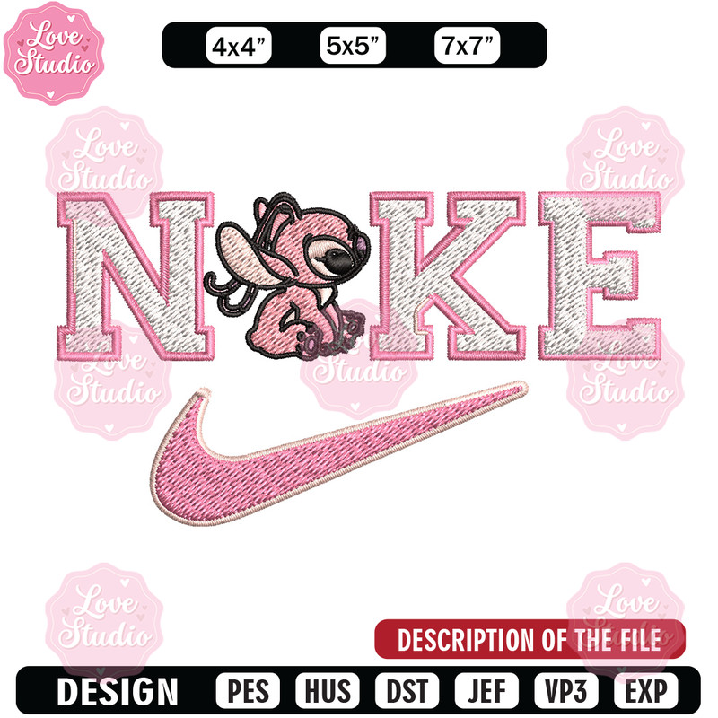 Nike pink stitch Embroidery Design, Stitch Embroidery, Nike Embroidery, Embroidery File, Logo shirt, Digital download.jpg