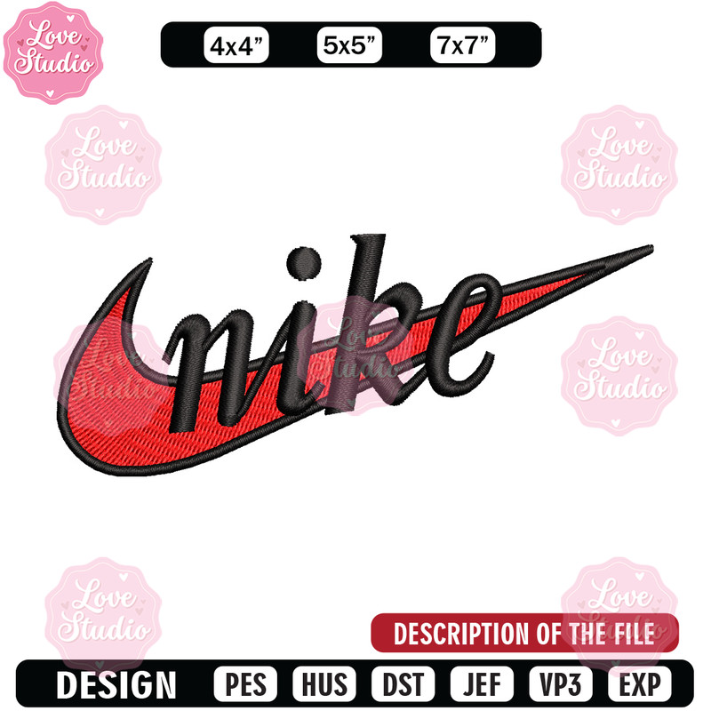 Nike red embroidery design, Nike embroidery, Nike design, Embroidery file,Embroidery shirt, Digital download.jpg