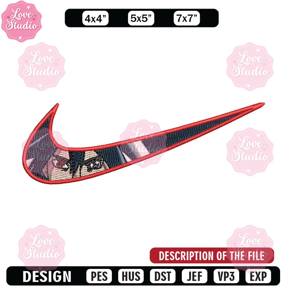 Nike sasuke eyes embroidery design, Naruto embroidery, Nike design, Embroidery shirt, Embroidery file, Digital download.jpg