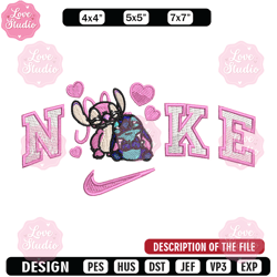 nike stitch love embroidery design, stitch embroidery, nike design, embroidery file,embroidery shirt, digital download