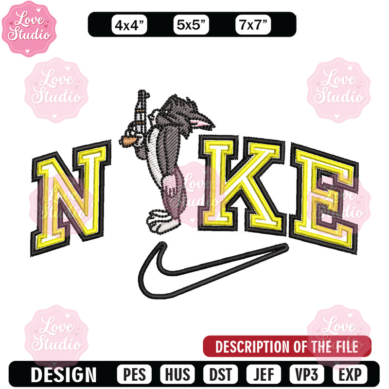Nike tom gun embroidery design, Tom and jerry embroidery, Nike design,Embroidery file,Embroidery shirt,Digital download.jpg