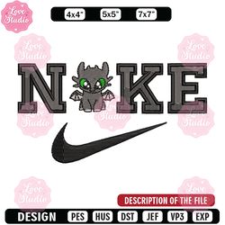 nike x dragon embroidery design, dragon embroidery, nike design, embroidery shirt, embroidery file, digital download