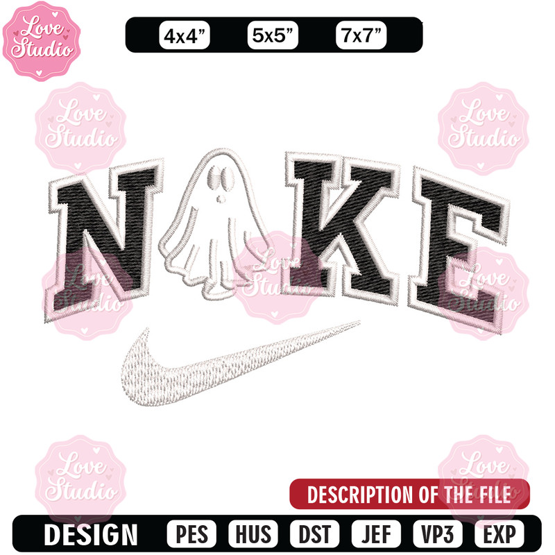 Nike x ghost embroidery design, Ghost embroidery, Nike design, Embroidery shirt, Embroidery file,Digital download.jpg