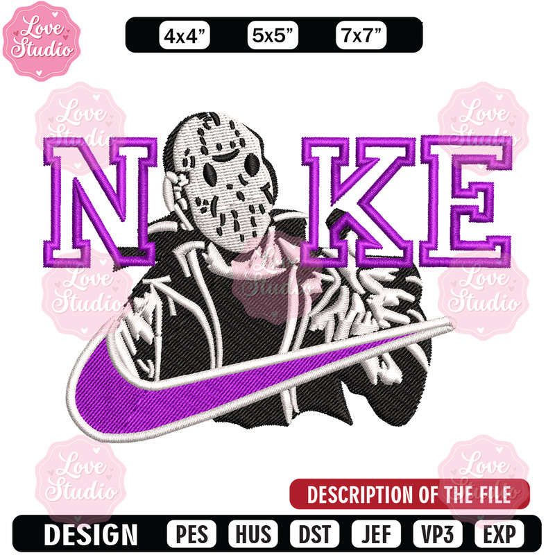 Nike x horror embroidery design, Horror movie embroidery, Nike design, Embroidery shirt, Embroidery file,Digital downloa.jpg