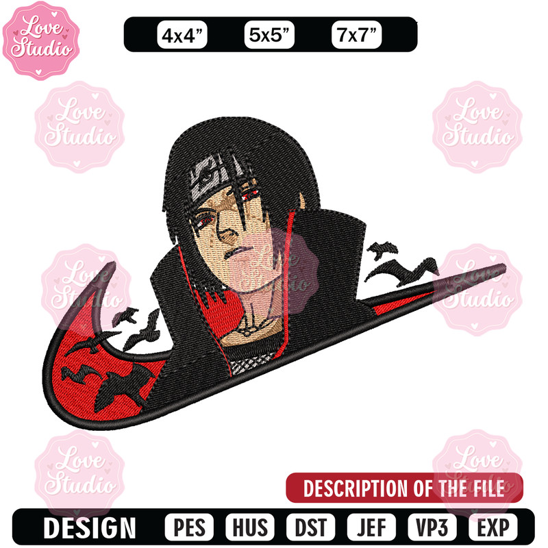 Nike x Itachi V embroidery design, Naruto embroidery, Nike design, anime design, anime shirt, Digital download.jpg