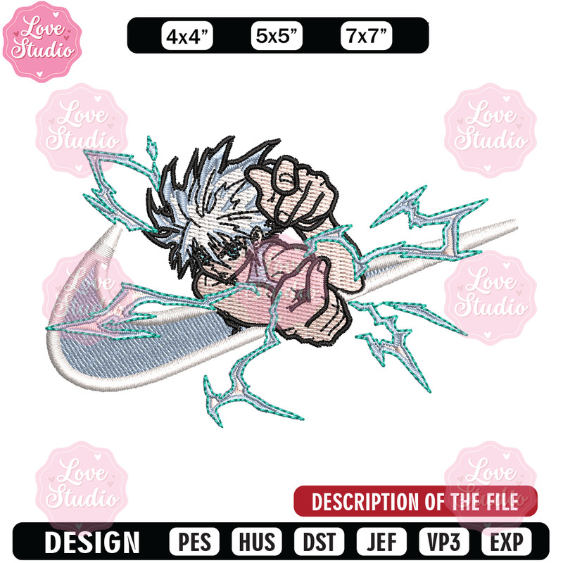 Nike x Killua embroidery design, Hunter x hunter embroidery, Nike design, anime design, anime shirt, Digital download.jpg