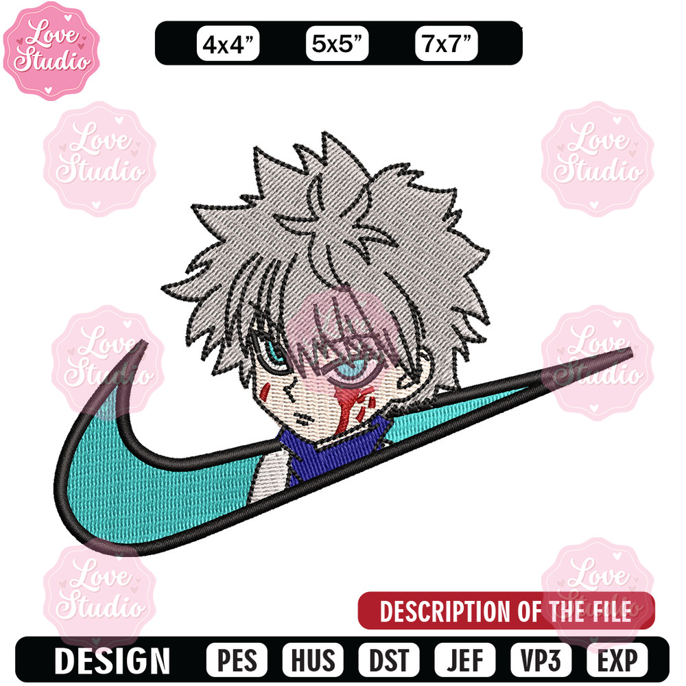 Nike x killua embroidery design, Hxh embroidery, Nike design, Embroidery shirt, Embroidery file,Digital download.jpg