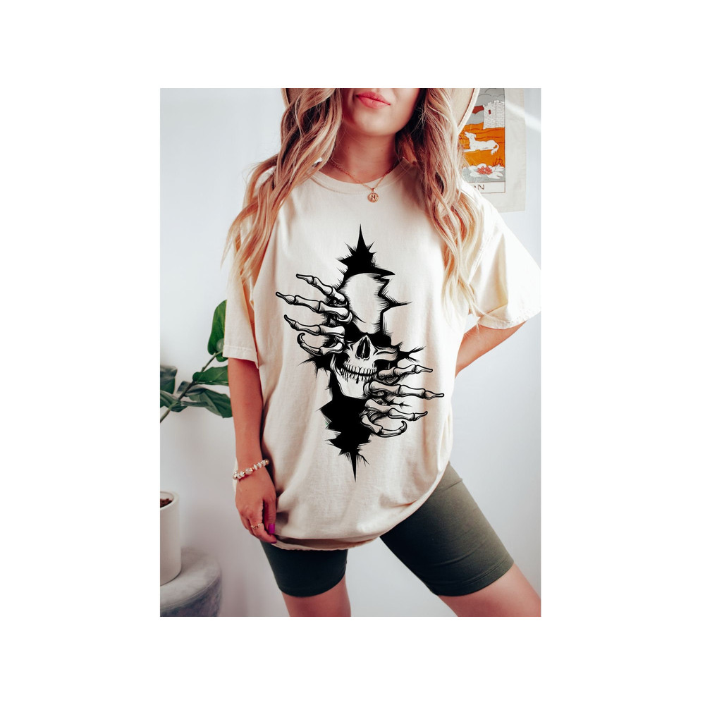 Comfort Colors,Scary Skull Halloween Shirt, Halloween Gift,Skeleton Sh.jpg