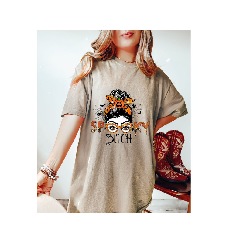 Comfort Colors,Spooky Bitch Shirt,Halloween Shirt, Spooky Season Shirt.jpg