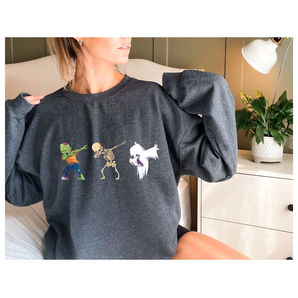 Cute Dancing Ghost Sweatshirt, Ghost Sweatshirt, Fall Sweatshirt, Hall.jpg