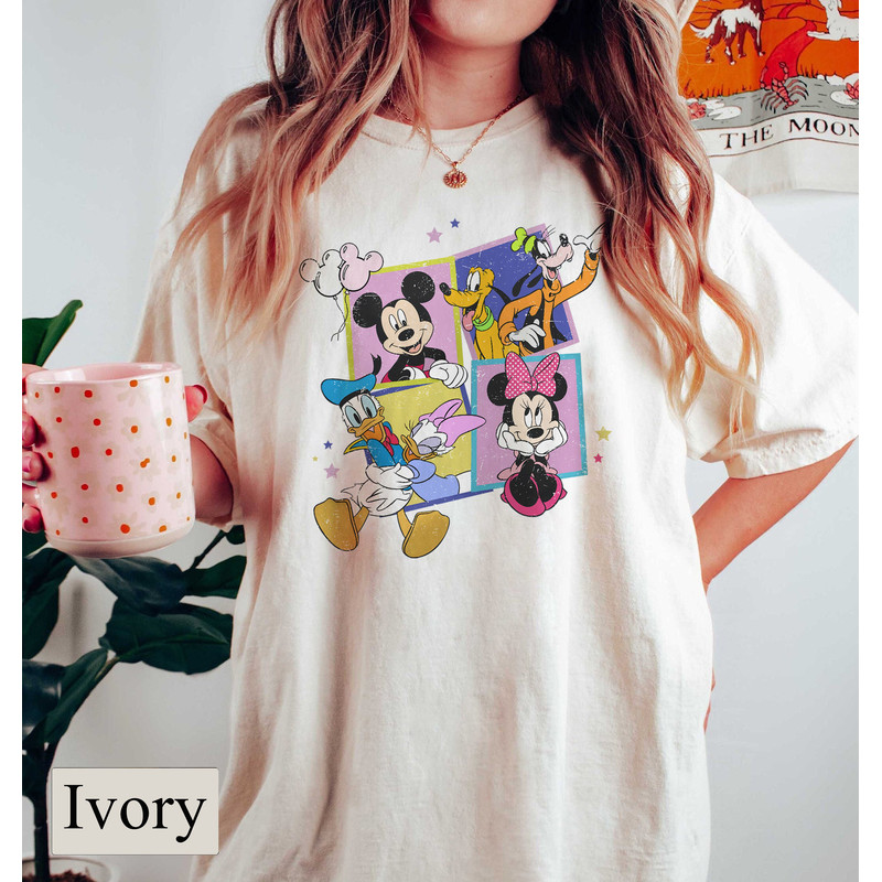 Cute Retro Mickey and Friends Comfort Tee, Disney Family Shirt, Disney Boho.jpg