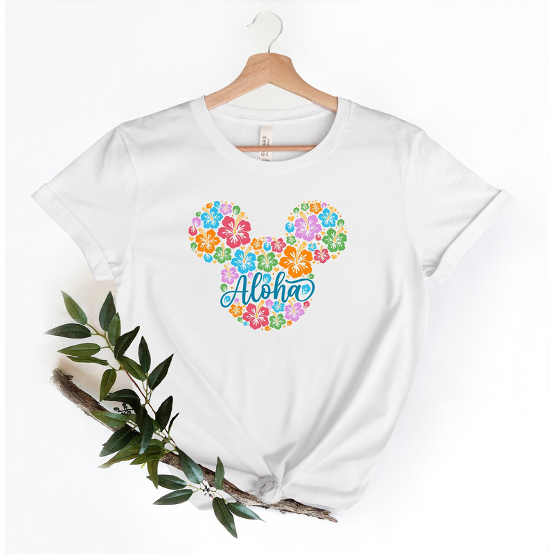 Disney Aloha Shirt, Mickey Hibiscus T-shirt, Girls Disney Tr.jpg
