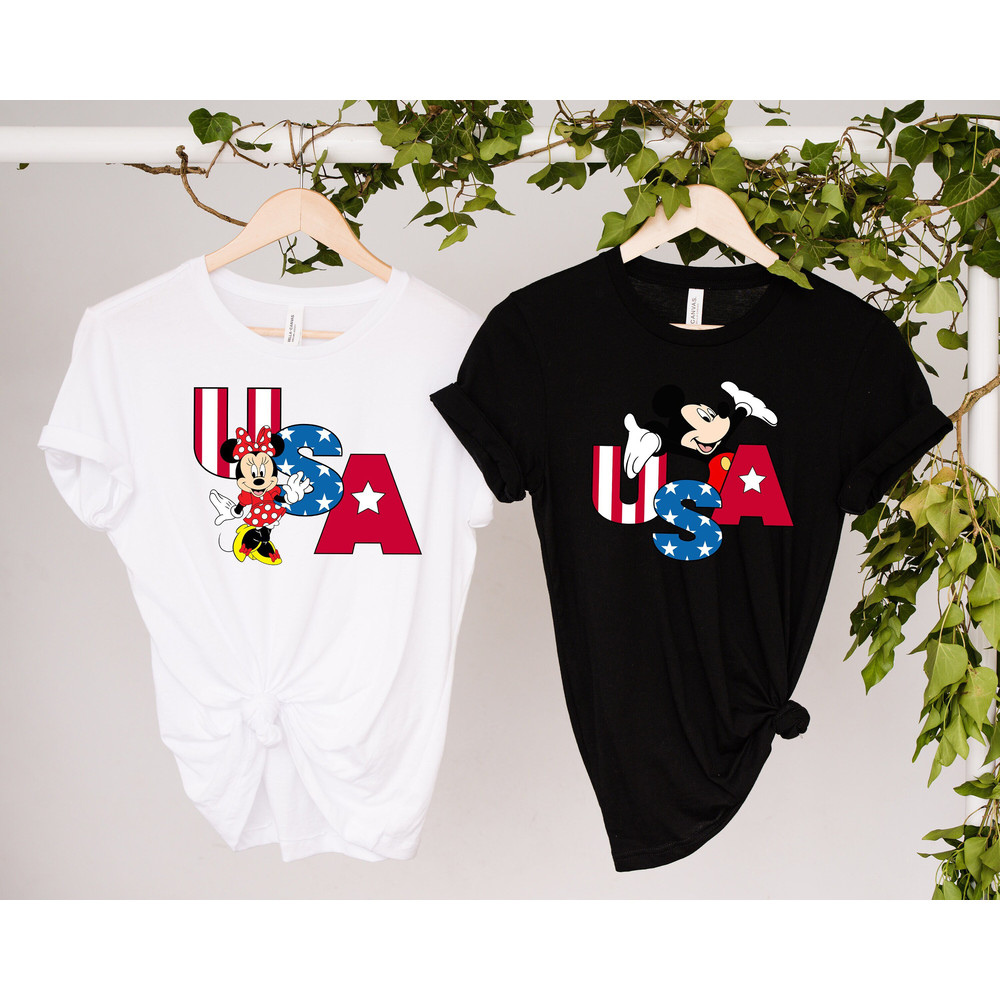 Disney Minnie And Mickey USA 4th July Shirt, USA Flag Shirt.jpg
