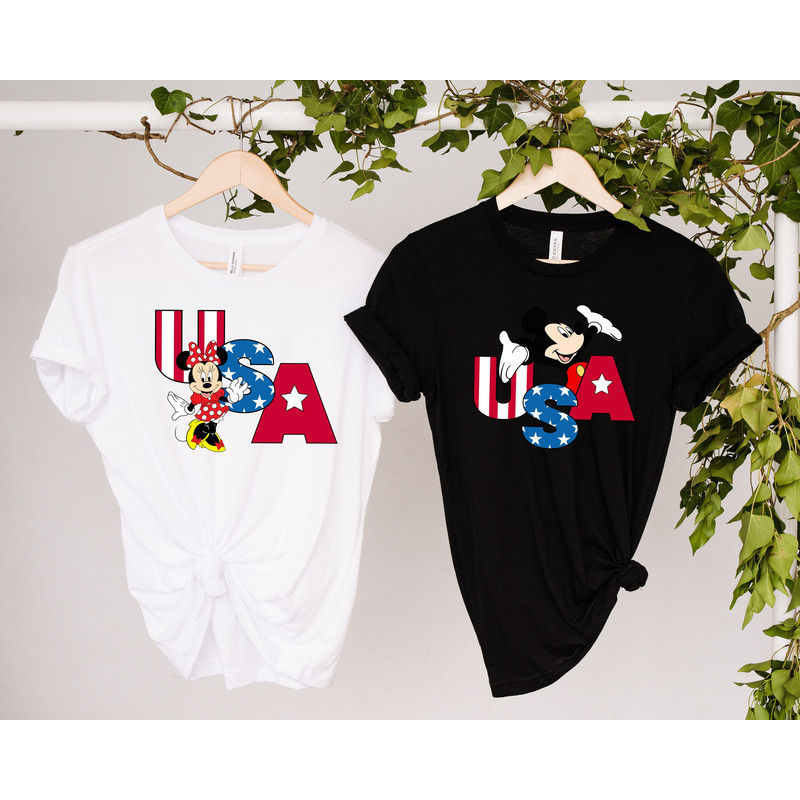 Disney Minnie And Mickey USA 4th July Shirt, USA Flag Shirt.jpg