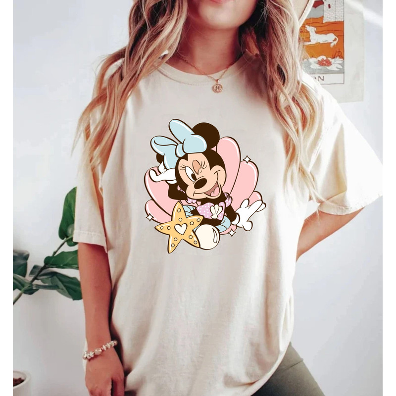 Disney Minnie The Little Mermaid Comfort Colors Shirt, P.jpg
