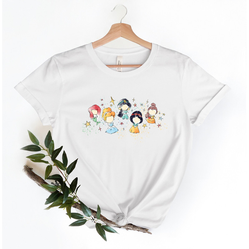 Disney Princess Shirt, Disney Watercolor Shirt, Disney Girl.jpg