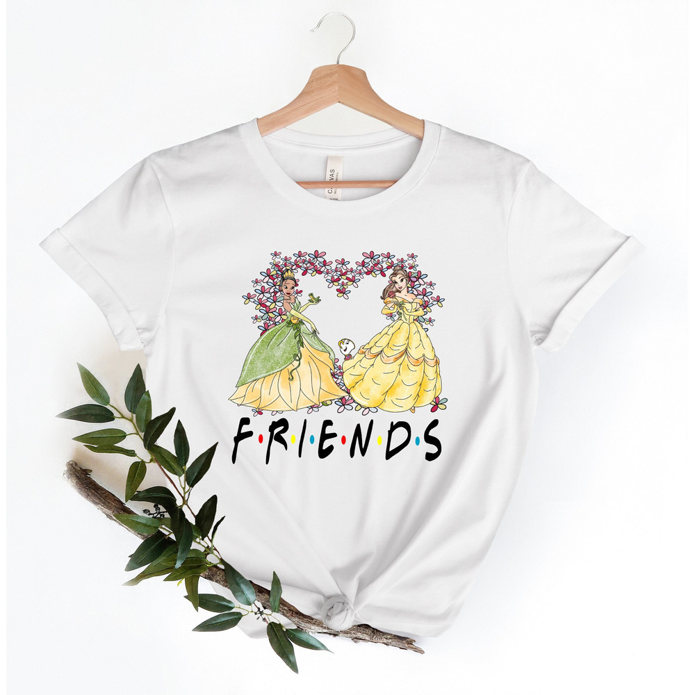 Disney Princess Tiana And Belle Friends T-Shirt, Belle And T.jpg