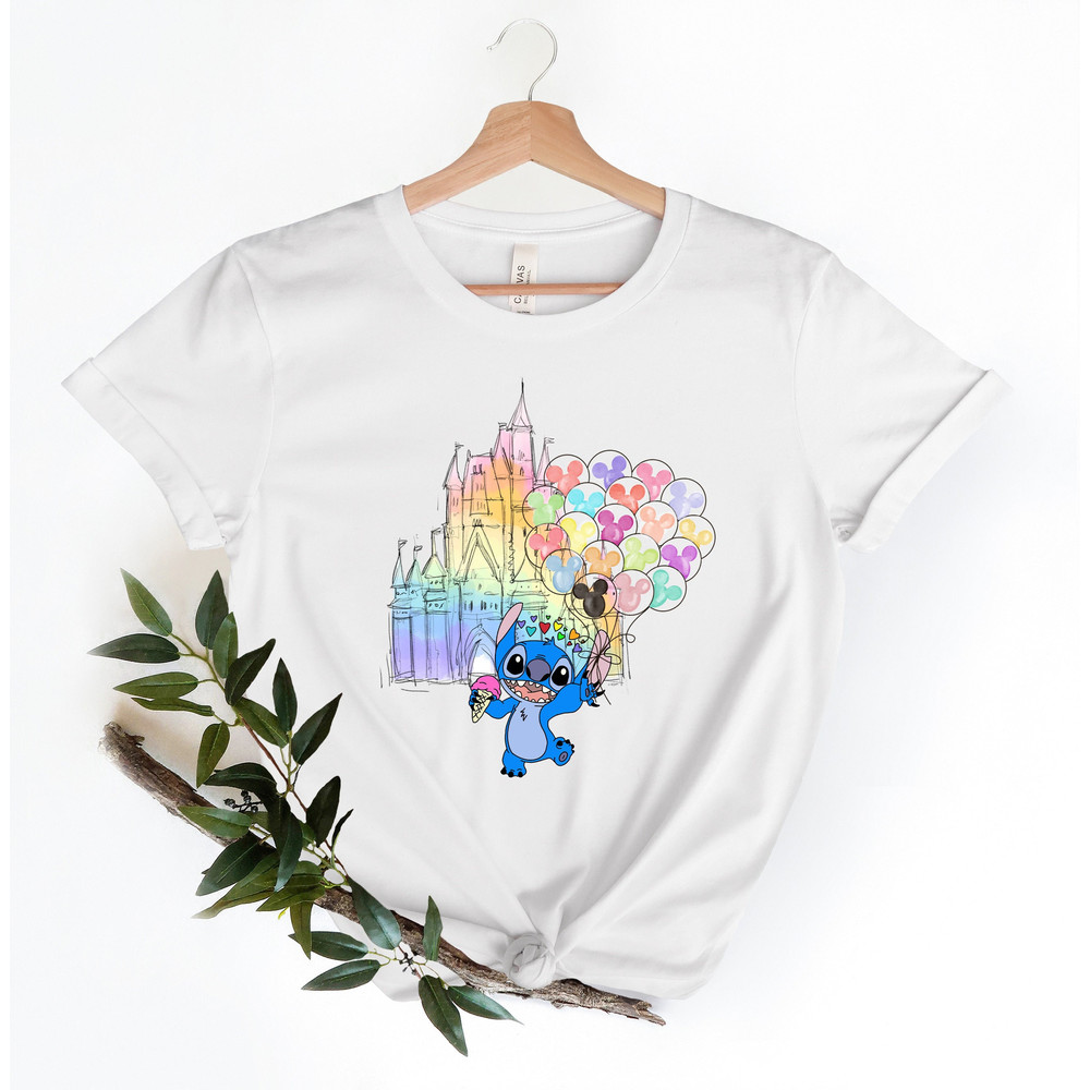 Disney Stitch Watercolor Castle Shirt, Disney Stitch Balloon.jpg