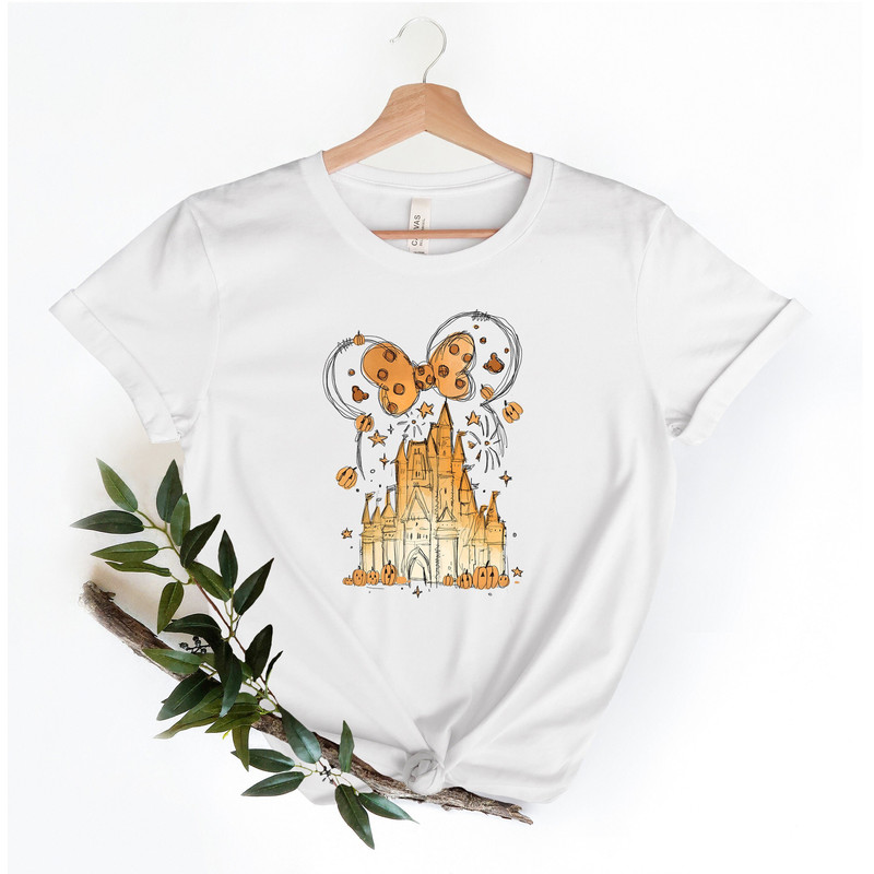 Disney Watercolor Fall Shirt, Disney Watercolor Castle Shirt 1.jpg